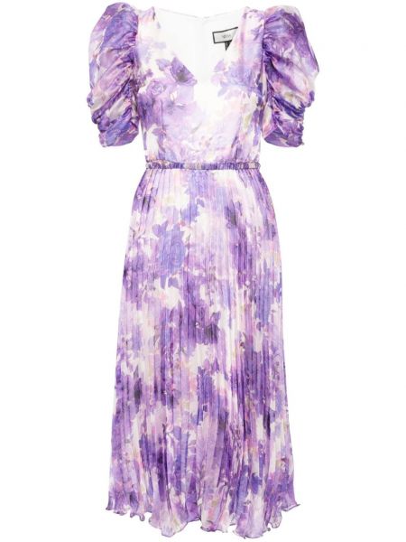 Πλισέ φλοράλ μίντι φόρεμα με σχέδιο Nissa