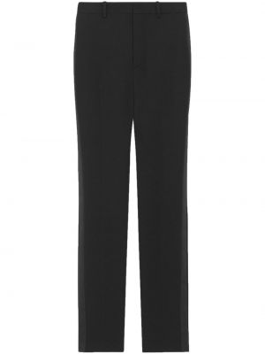 Vlnené rovné nohavice Saint Laurent čierna