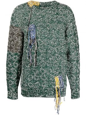 Džemperis ar apaļu kakla izgriezumu Oamc zaļš