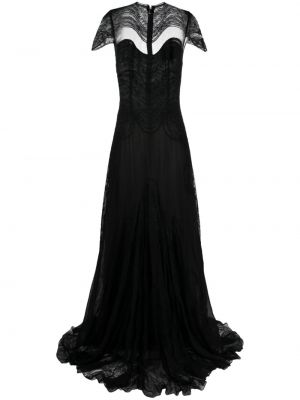 Вечерна рокля с дантела Costarellos черно