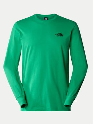 Marškinėliai ilgomis rankovėmis ilgomis rankovėmis The North Face žalia