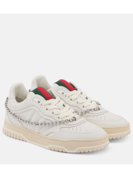 Lær sneakers Gucci hvit