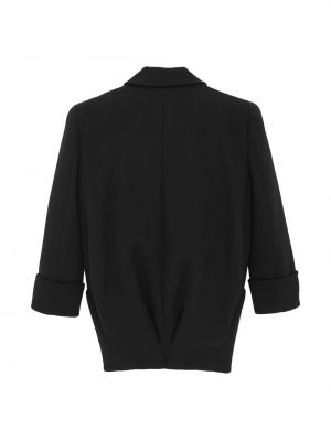 Vlněný kabát Saint Laurent černý