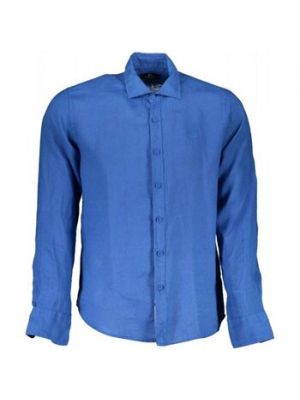 Niebieska koszula z długim rękawem La Martina