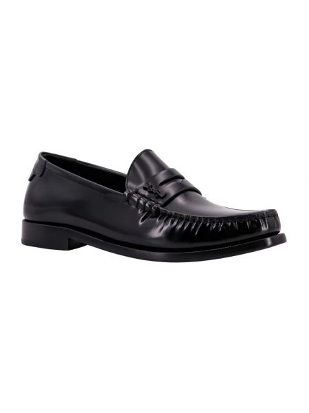 Loafers de cuero Saint Laurent negro