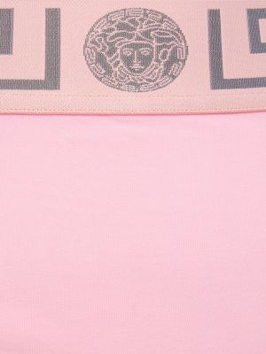 Pantalon culotte taille haute en jersey Versace rose