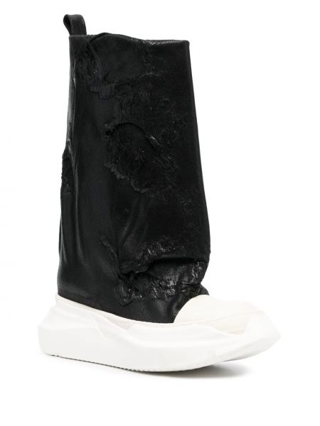 Kotníkové boty na platformě Rick Owens černé