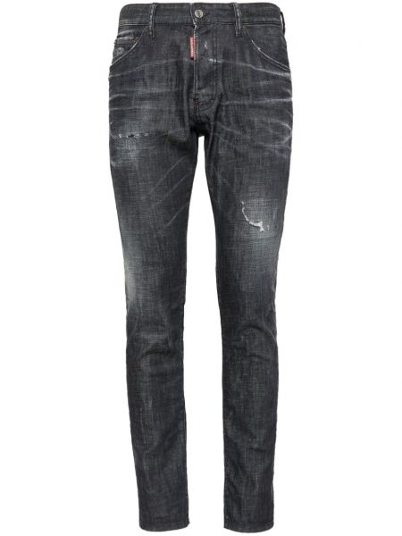 Slim fit jeans 7/8 Dsquared2 schwarz