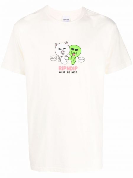 Хлопковая футболка с принтом Ripndip