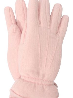Кашемировые шерстяные перчатки Giorgio Armani розовые