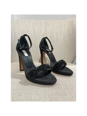 Sandały z paskami retro Prada Vintage czarne