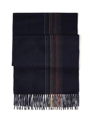 Шерстяной шарф в полоску Paul Smith синий