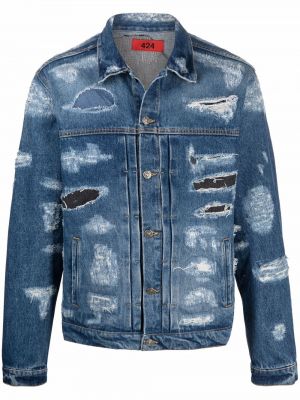 Apgrūtināti džinsa jaka 424 zils
