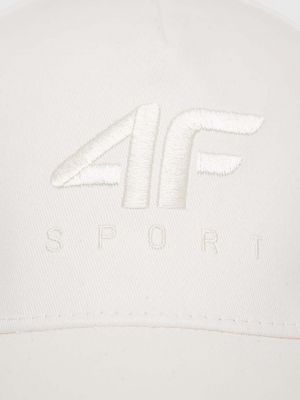 Однотонна бавовняна кепка 4f біла