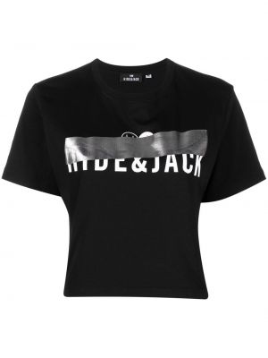 T-shirt mit print Hide&jack schwarz