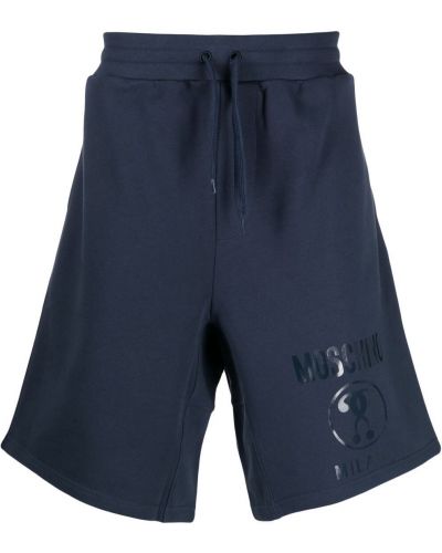 Pantalones cortos deportivos con estampado Moschino azul