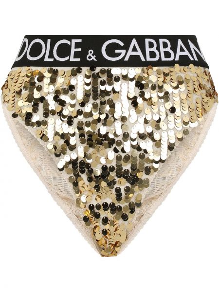 Tangas con lentejuelas Dolce & Gabbana dorado