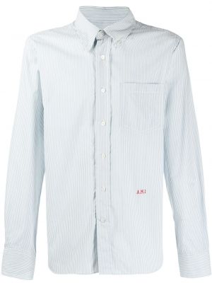 Camisa con bordado con botones slim fit Ami Paris blanco