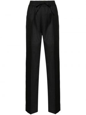 Ravne hlače s karirastim vzorcem Isabel Marant siva