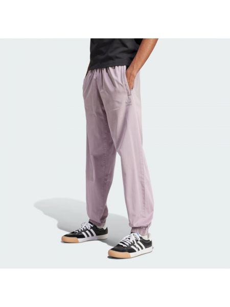 Spodnie plecione Adidas fioletowe
