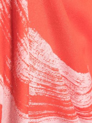 Echarpe en tricot à imprimé Alexander Mcqueen rouge