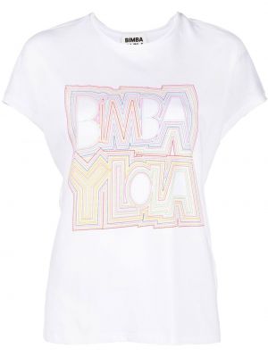 T-shirt med broderi Bimba Y Lola vit