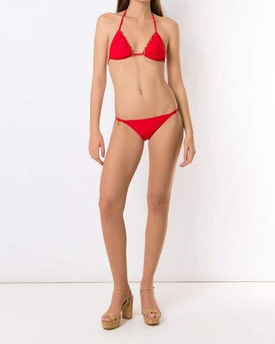 Bikini à franges Amir Slama rouge