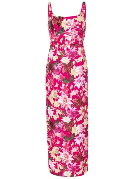 Kvetinové večerné šaty s potlačou Sachin & Babi ružová