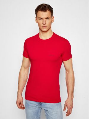 Тениска slim Versace червено