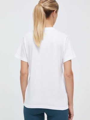 Bavlněné tričko Adidas bílé
