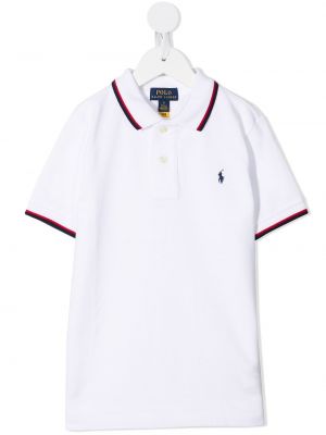 Kort tröja för tjejer Ralph Lauren Kids vit