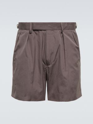 Pantaloncini di cotone Dries Van Noten grigio