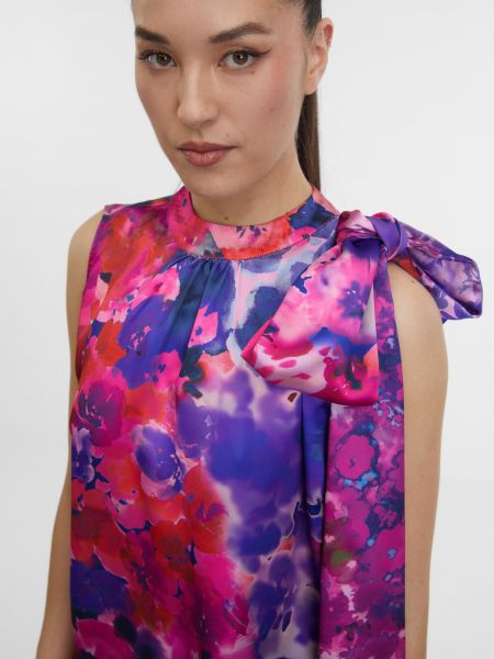 Květinové tričko Orsay fialové