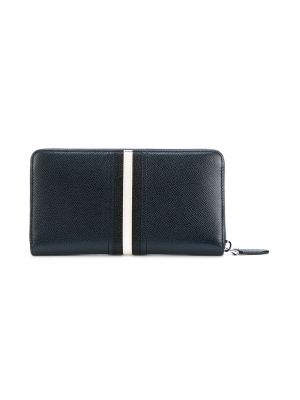 Pruhovaná peněženka na zip Bally modrá
