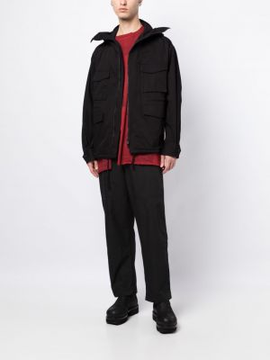 Jacke aus baumwoll mit kapuze Yohji Yamamoto schwarz