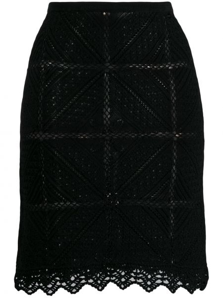 Falda con estampado geométrico Chanel Pre-owned negro
