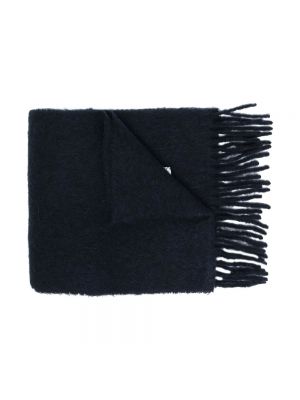 Echarpe en laine en alpaga avec applique Marni bleu