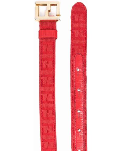 Cinturón con hebilla Fendi Pre-owned rojo