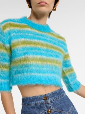 Prugasti džemper od mohera Marni plava