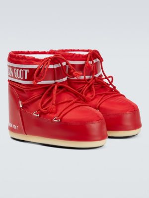 Найлонови зимни обувки за сняг Moon Boot червено