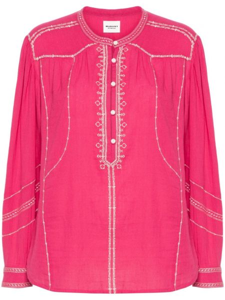 Bluza z vezenjem Marant Etoile roza