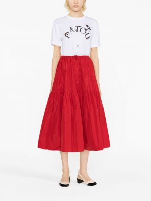Midi sukně s knoflíky Patou červené