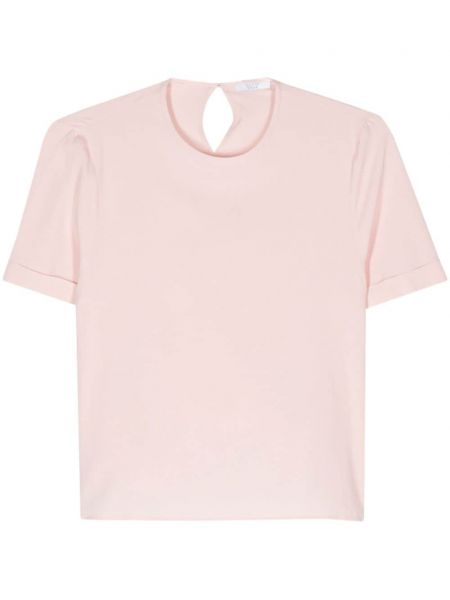 Къса блуза от креп Peserico розово