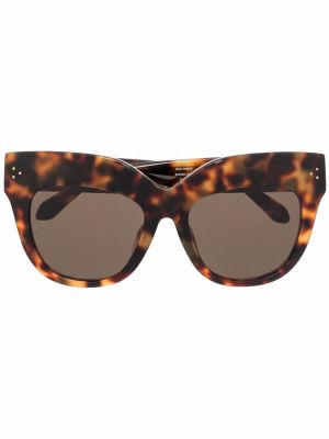 Oversized sluneční brýle Linda Farrow hnědé