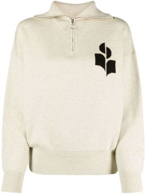 Trøje lynlås kort sweater Marant Etoile grå