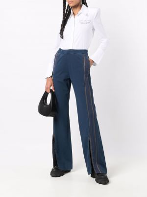 Pantalones rectos a rayas Vivienne Westwood azul