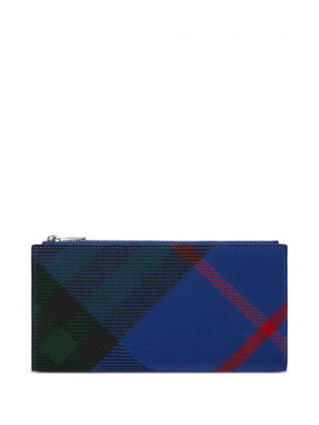 Kostkovaná peněženka Burberry modrá