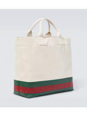 Τσάντα shopper Gucci μπεζ