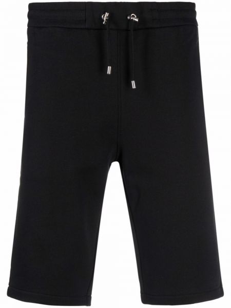 Bermuda kratke hlače s printom Balmain crna