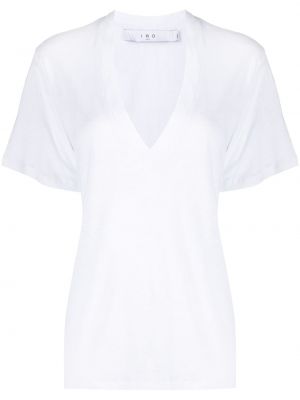 Тениска с v-образно деколте Iro бяло